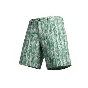 GREG NORMAN ML75 Microlux Play Dry Golf Shorts Men's Sz 34 Green Camo 7.5" Ins